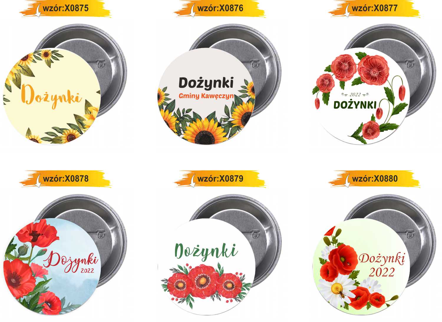 Przypinki buttony HIT DOŻYNKI TANIO Stan opakowania oryginalne