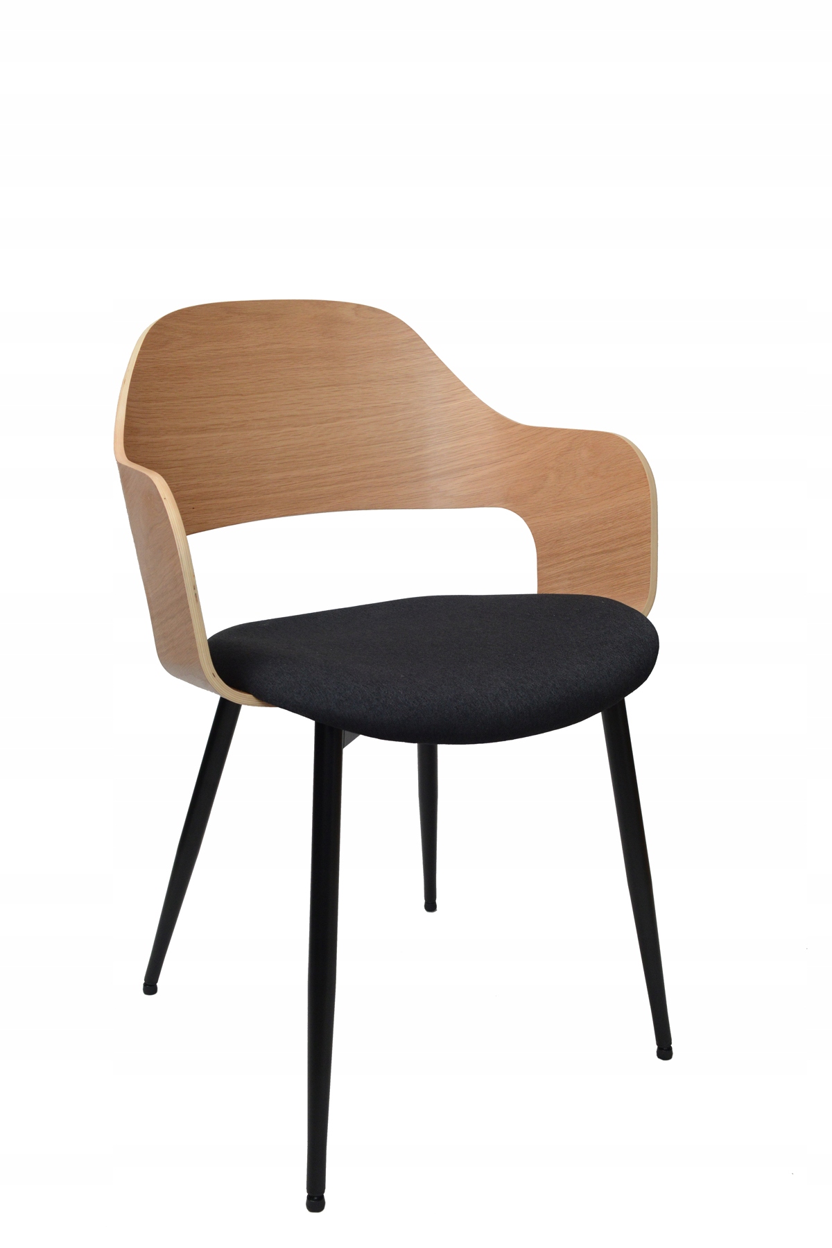 Krzesło Hvidovre dąb/czarny tkanina