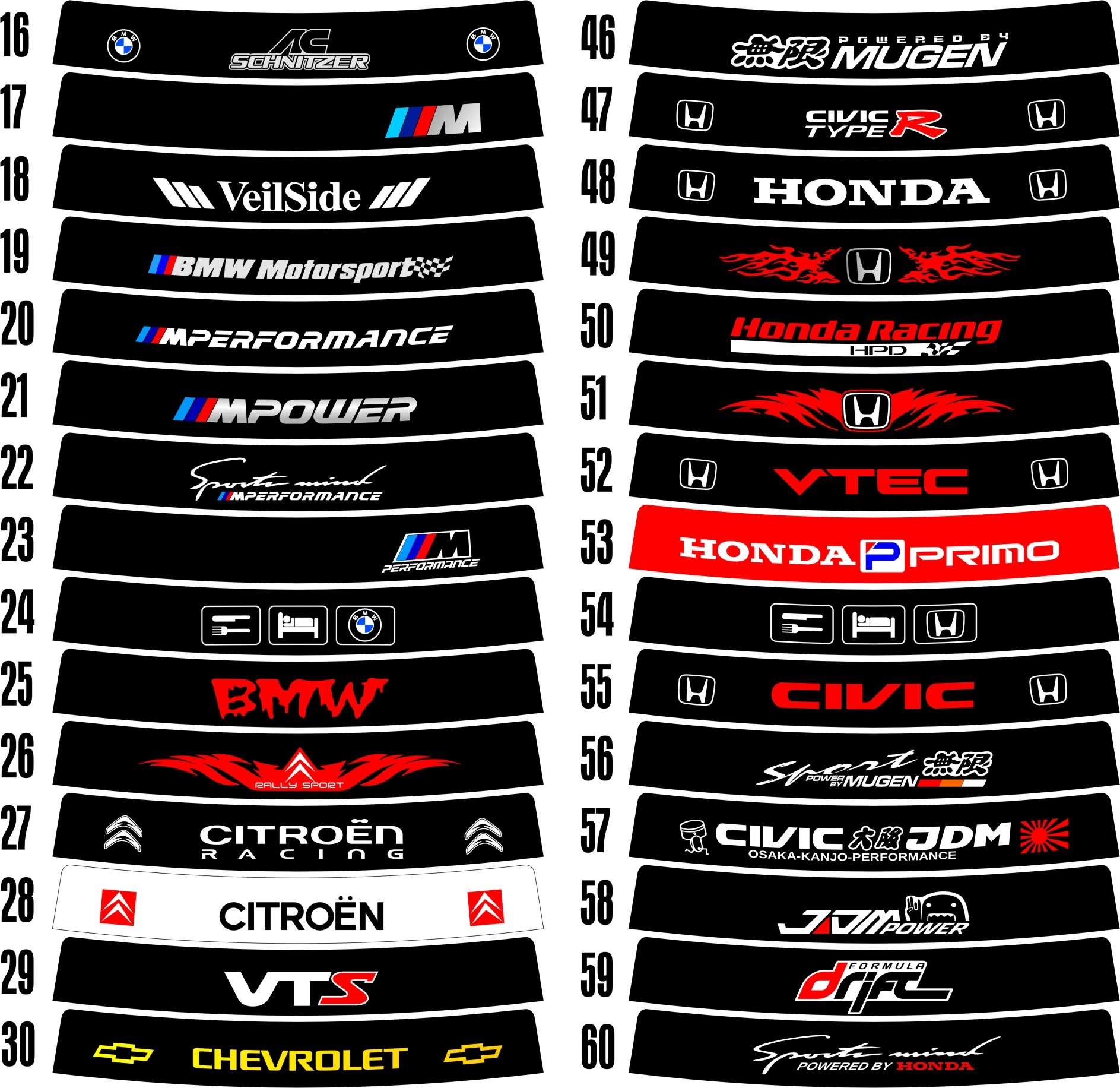 TUNING - PAS NA SZYBĘ - 300 NAJNOWSZYCH WZORÓW ! EAN (GTIN) 5903359421791