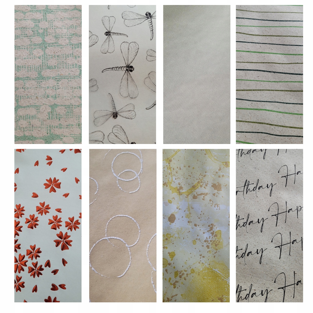 Sada balicích papírů s různými vzory 70 cm x 1,5 m 60 ks ZST84