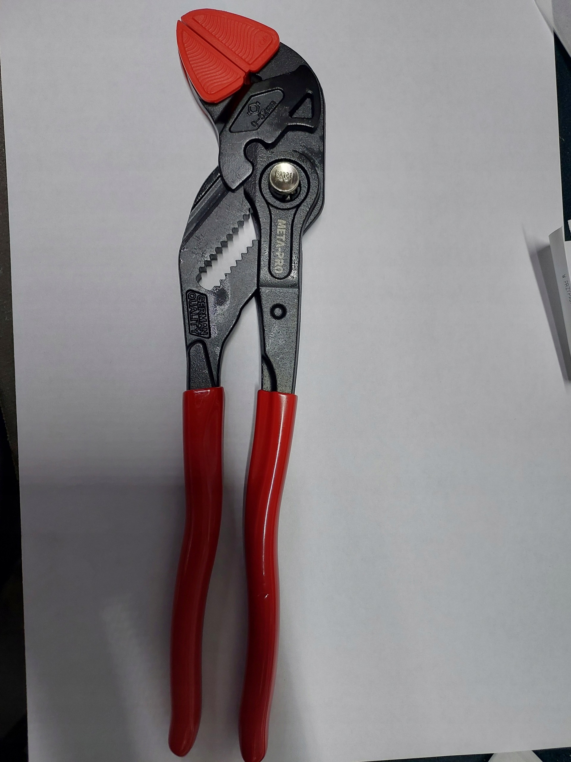 Szczypce nastawne 250 mm regulowane typu Knipex. Nastawny do rur nakładki