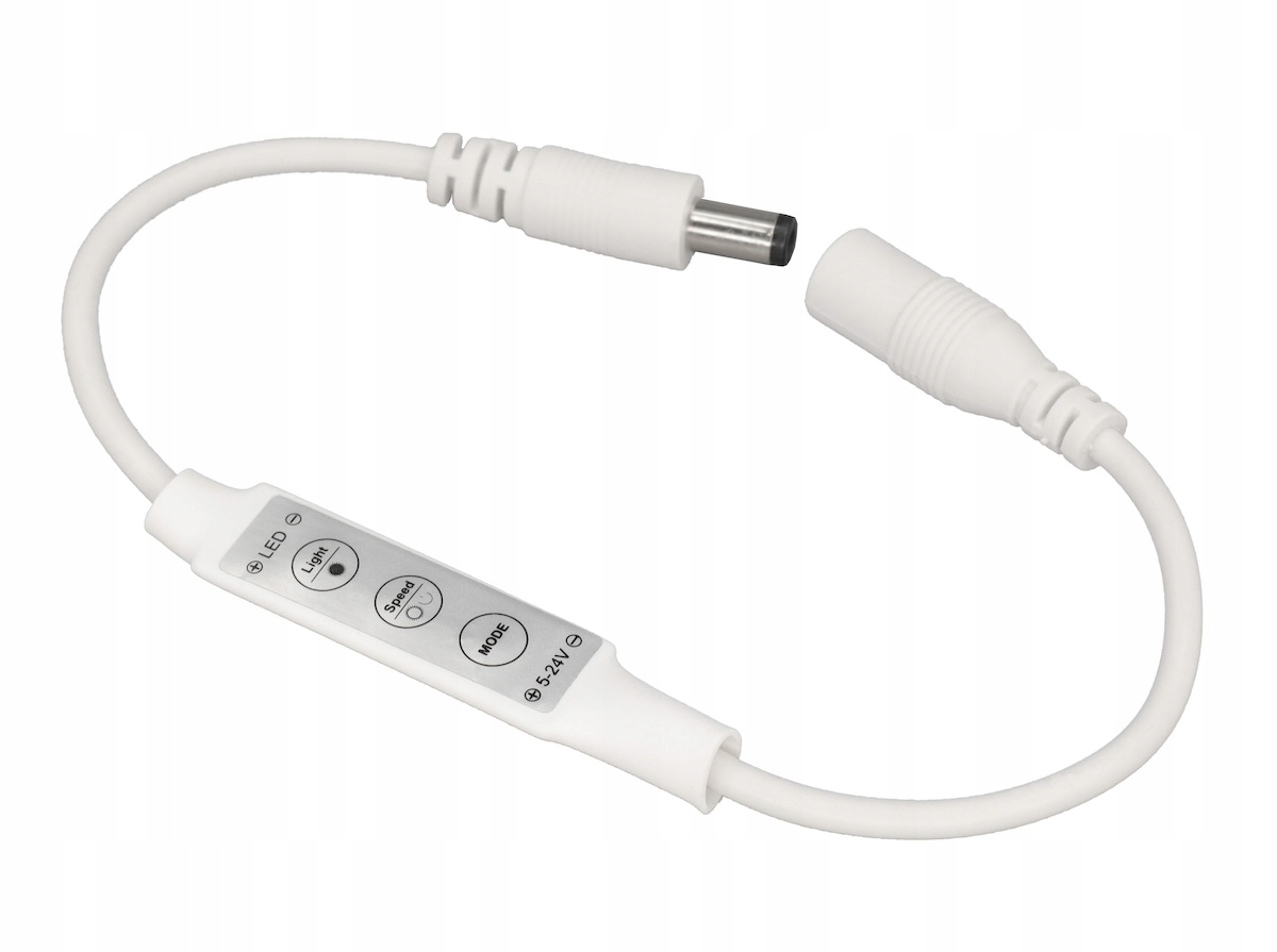 STEROWNIK LED ŚCIEMNIACZ MINI 3 PRZYCISKI TAŚMA LED 12V 24V 5A 60W Kolor biały