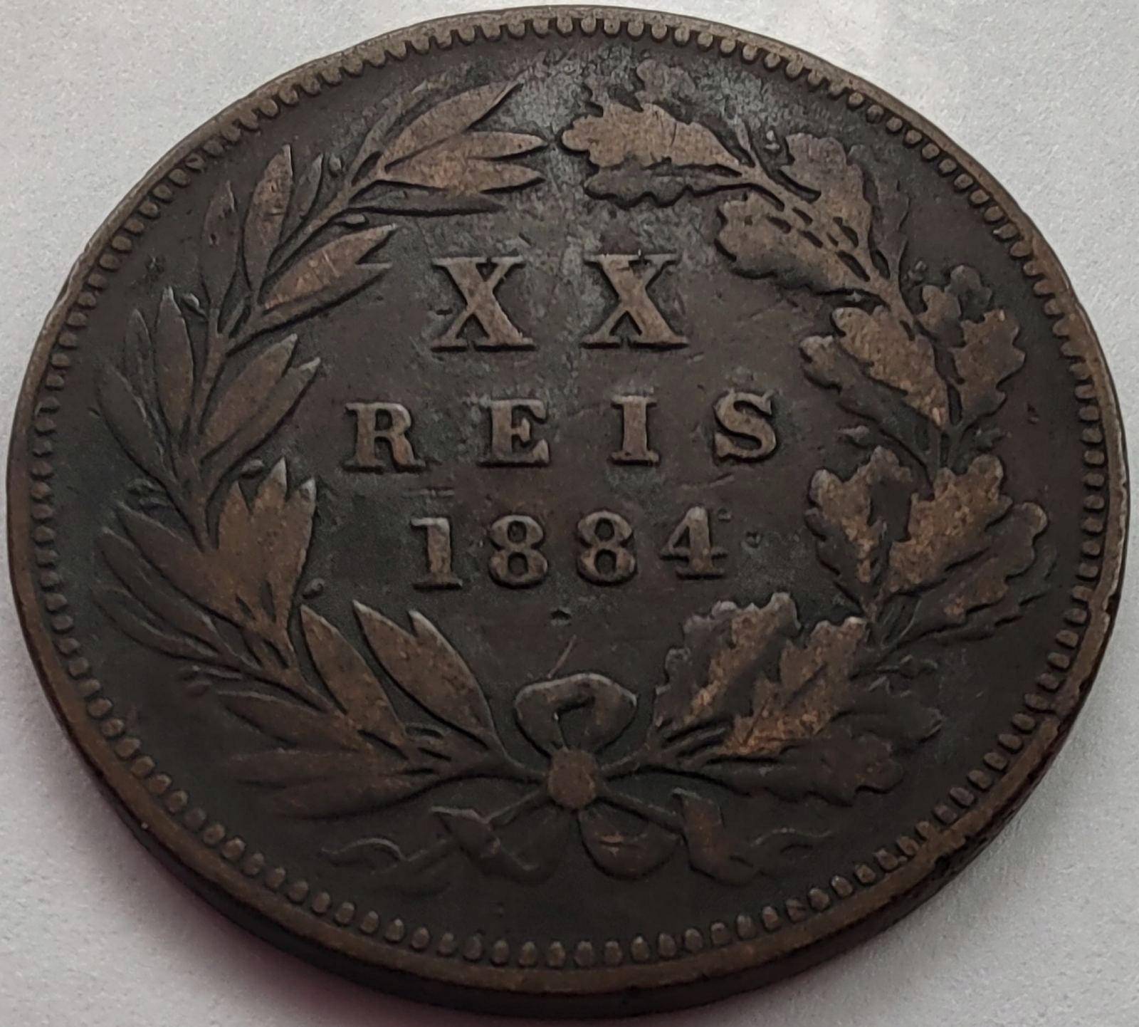 0173-Португалия 20 реалов, 1884