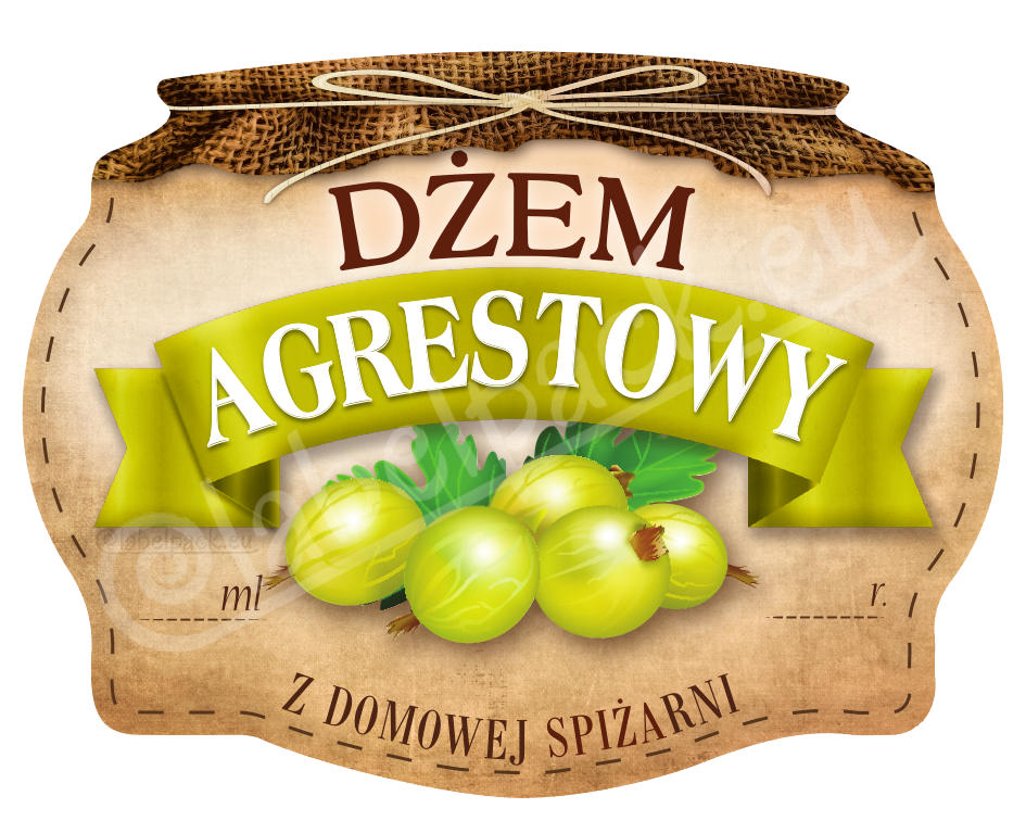

Dżem Agrestowy Etykieta, naklejka 10x