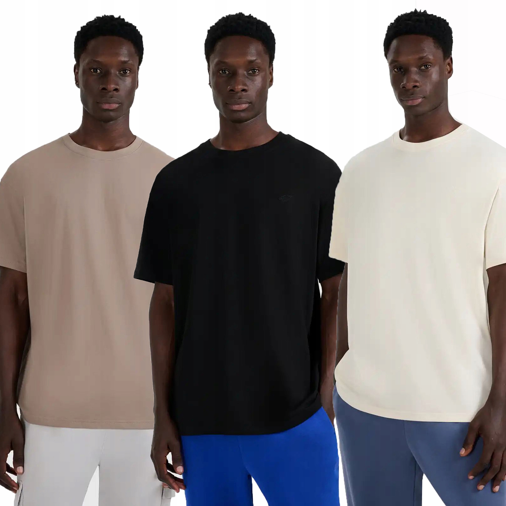 Pánské Tričko 4F Tričko Pro Každodenní Nošení Sada 3 Kusů TTSHM2967 XL