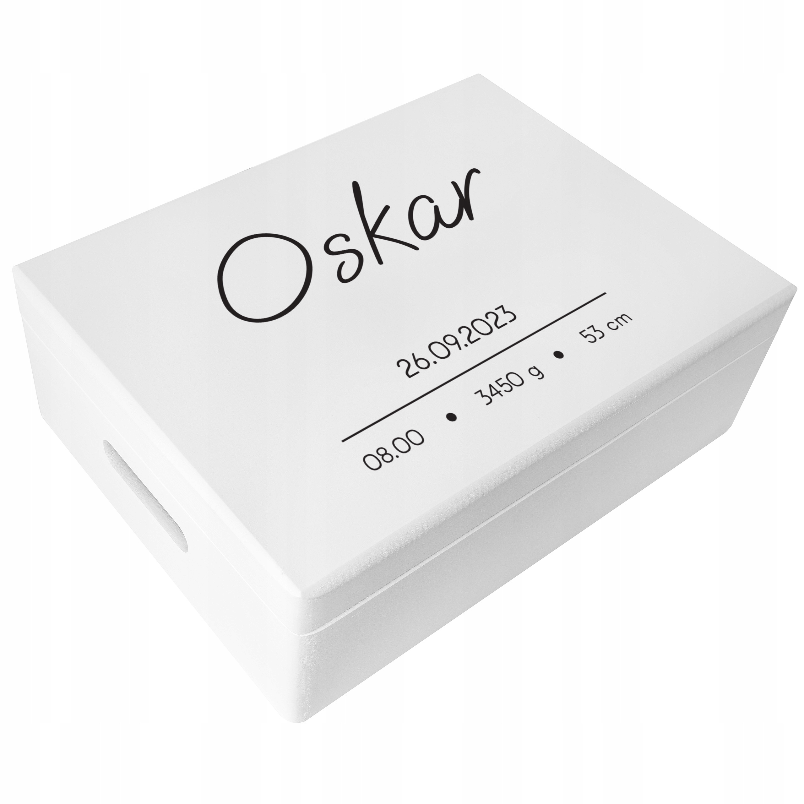 s gravírováním Krabička , suvenýr k narození, dárek k křtu křtiny, 1 rok, narozeniny 40x30