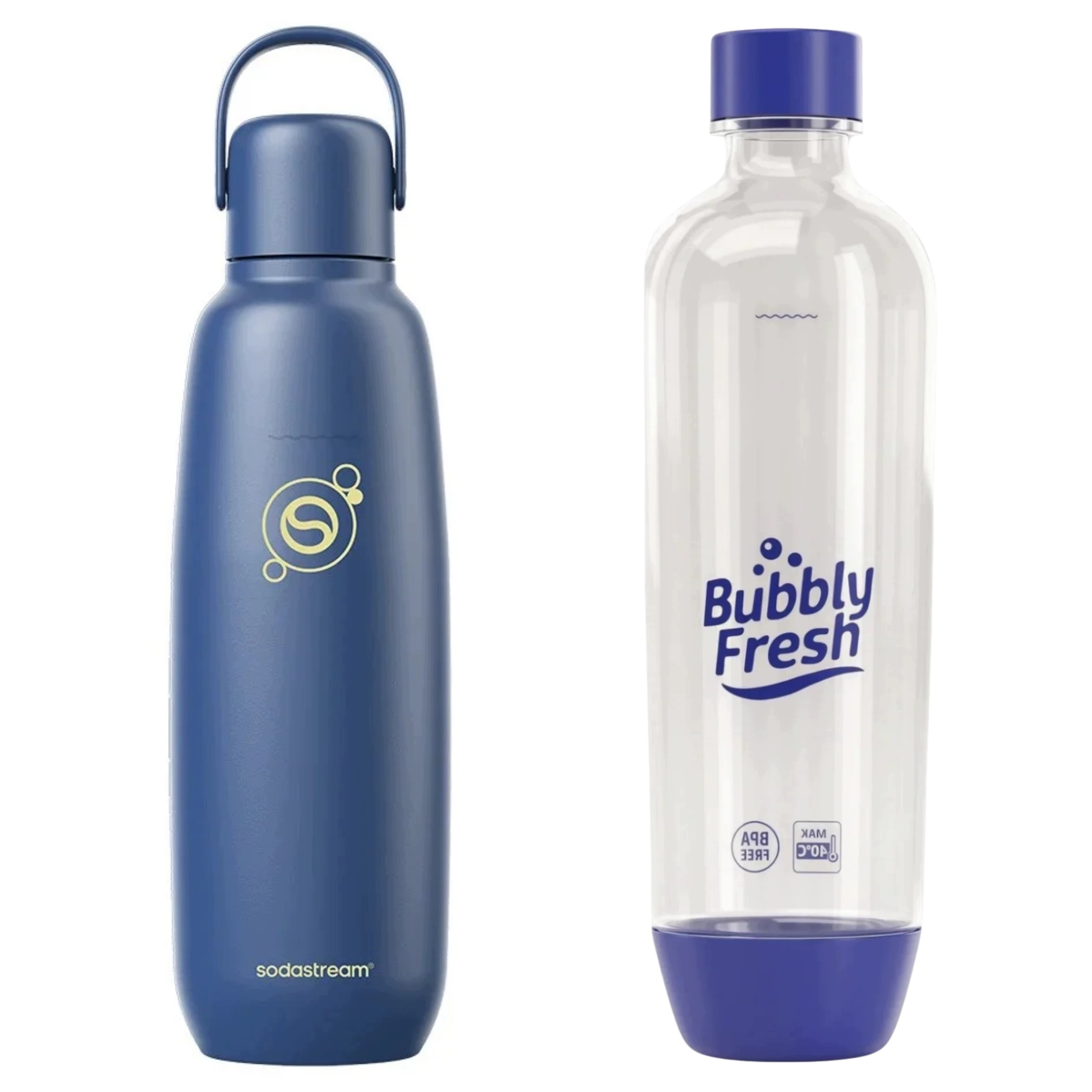 Sada lahví pro saturátor SodaStream Fizz&Go a BubblyFresh, modrá, 1 l