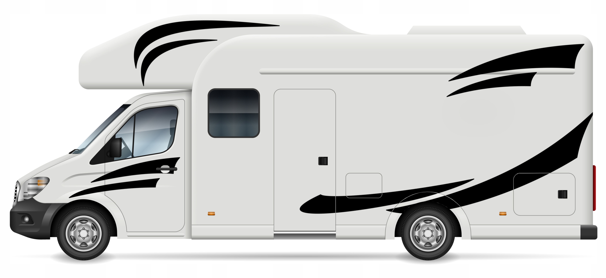 2x NAKLEJKA Grafika na bok kampera przyczepę MOTYW ABSTRAKCJA TRIBAL LINIE Szerokość produktu 43 cm