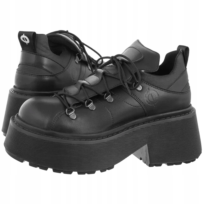 Dámské polobotky na platformě Altercore Morie Vegan Black Černé