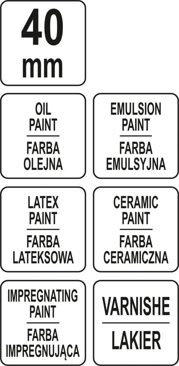 PĘDZEL MALARSKI OKRĄGŁY DREWNIANY M40 40 mm YATO Kod producenta Yato YT-54581