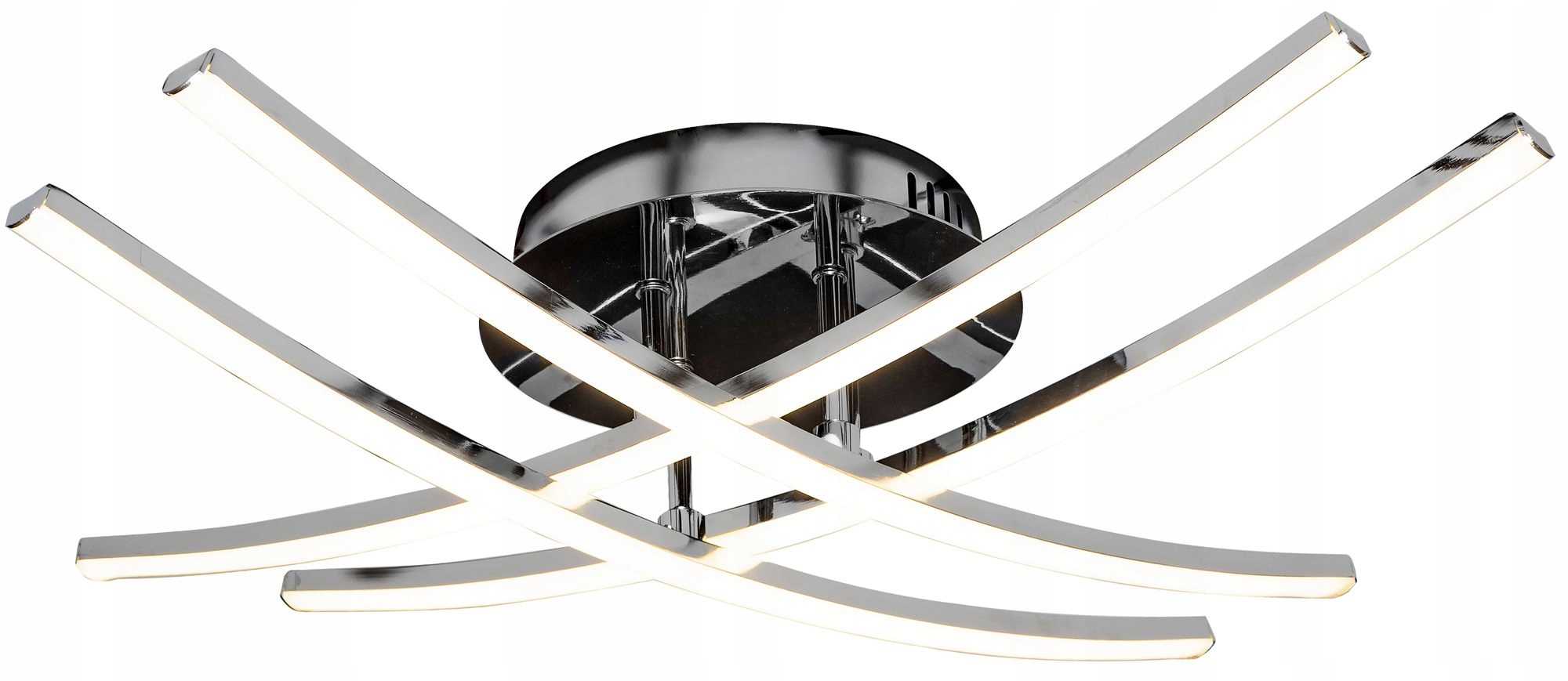 

Lampa Sufitowa Plafon Led Ciepły Nowoczesna Chrom
