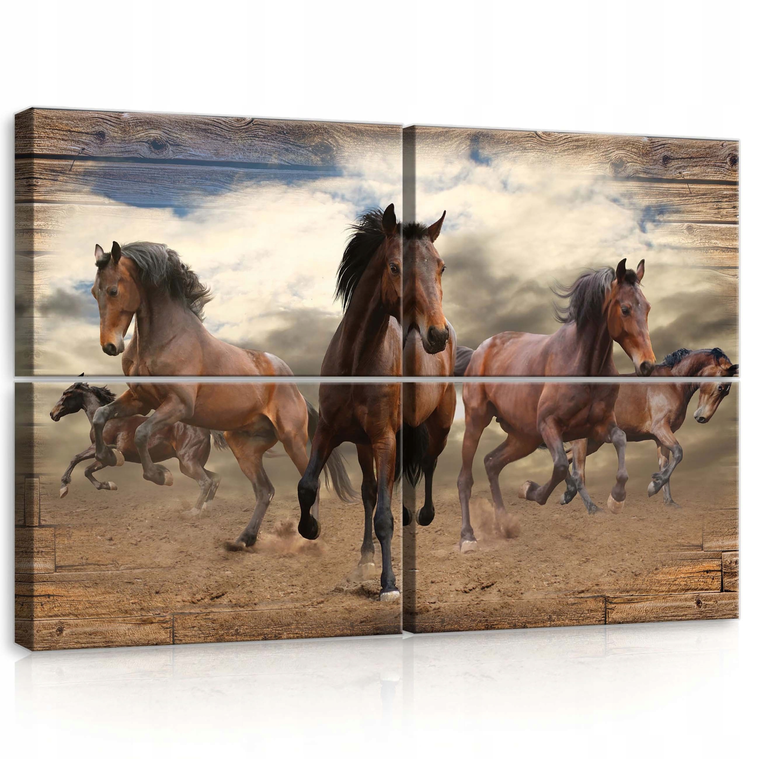 Obraz 120x80 Kone tabun beh pohyb sila sloboda príroda step dynamika