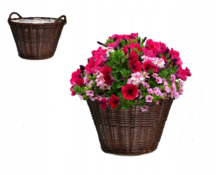 

Osłonka z wikliny Doniczka na taras ⌀ 55 cm +Folia