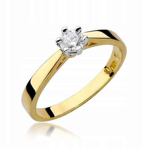 Prstýnek Au 585 s briliantem 0.20 ct W229BY vel. 12
