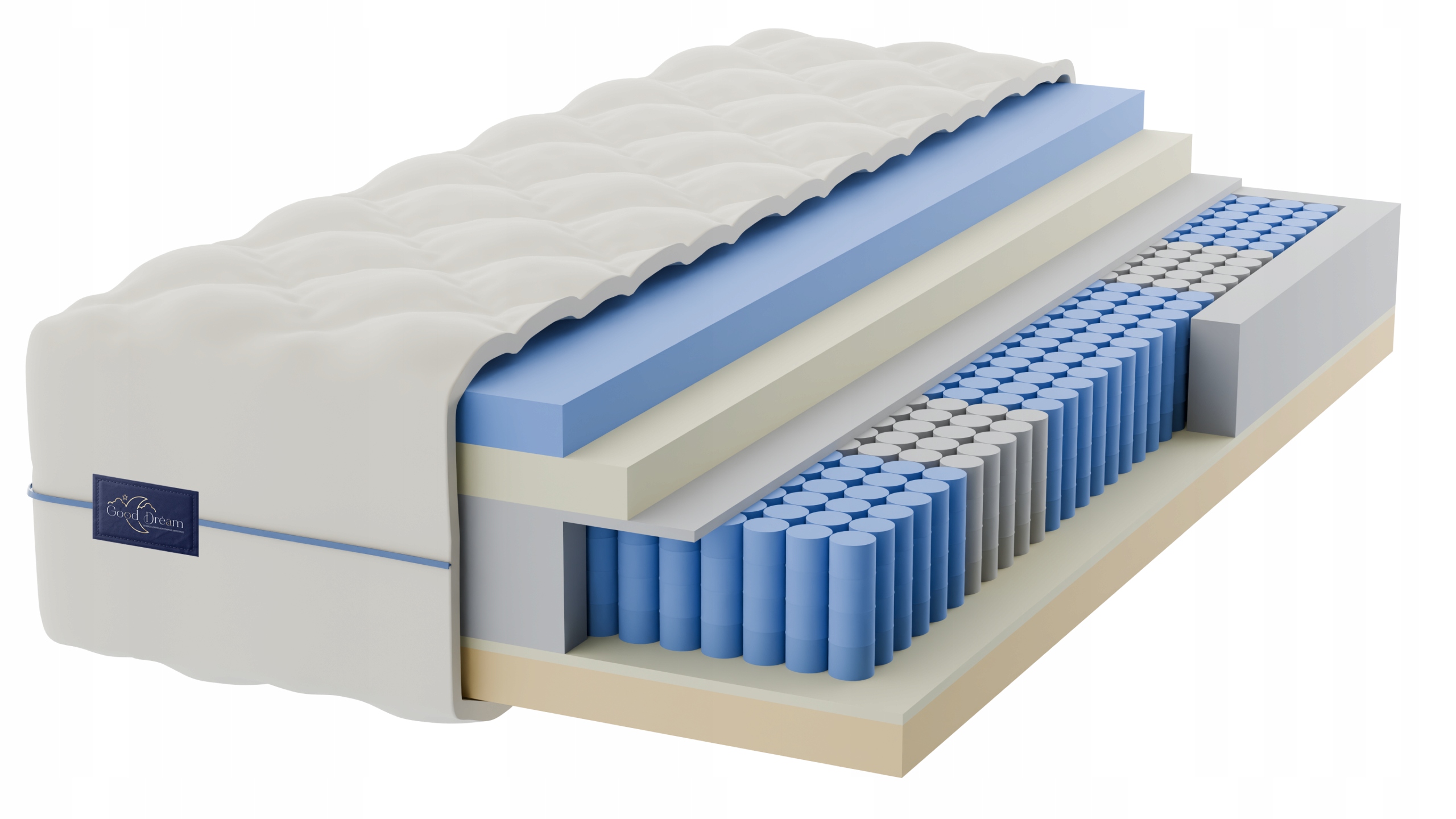 Taštičkový matrac Sonno 90x200 cm pocket 9 zón visco 22 cm