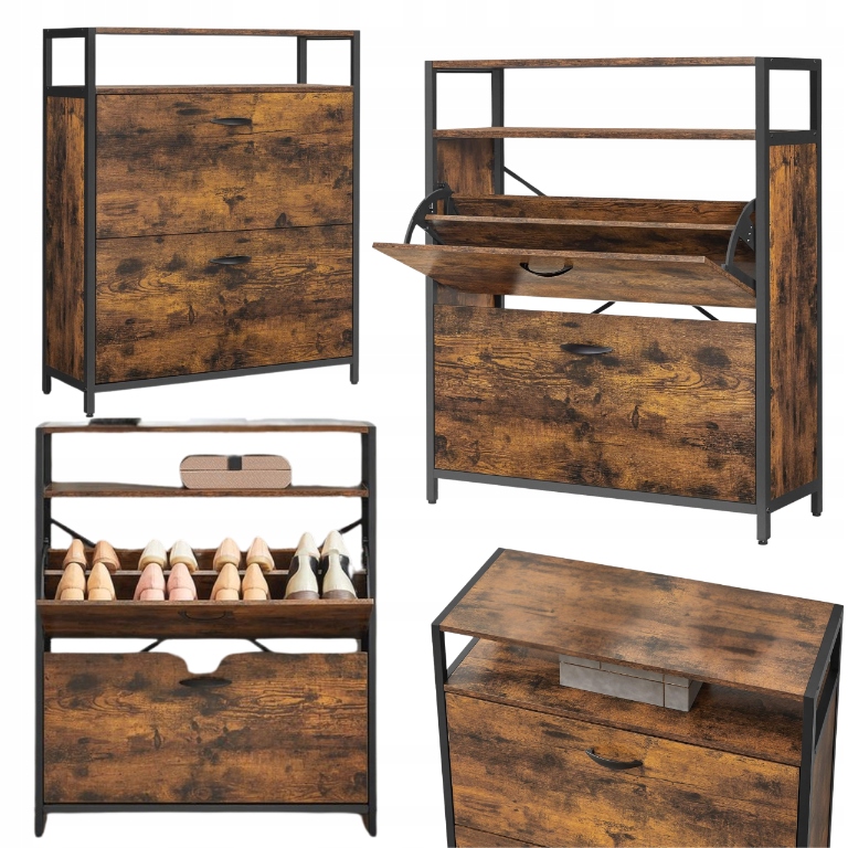 Skrinka Regál Veľká Polička na topánky sklápač Organizér Úložný priestor Loft Predsieň