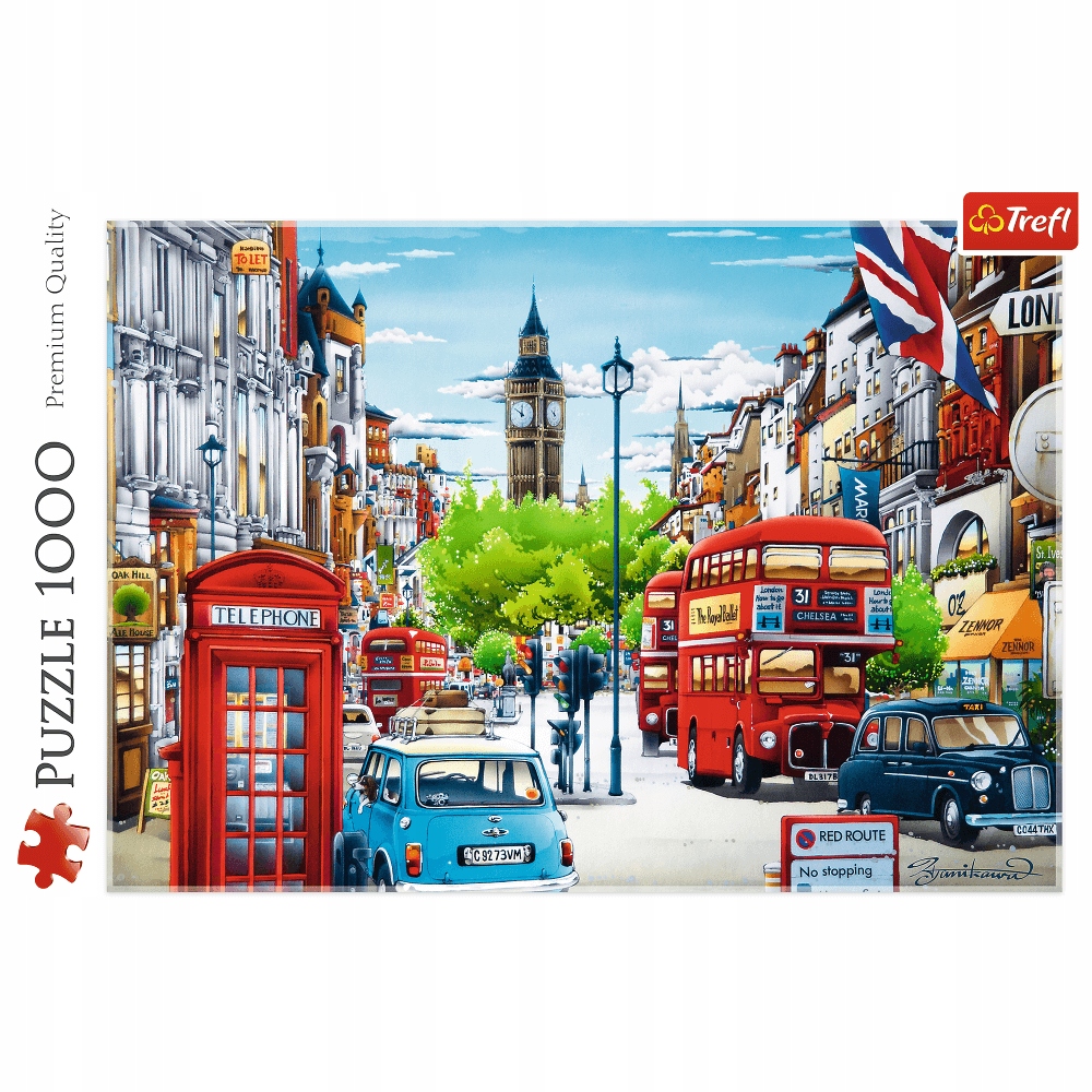 Puzzle 1000el. Ulica Londynu Kolekcja Premium Quality