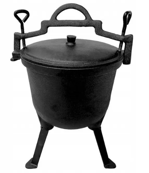 Zestaw XL Kociołek Żeliwny 8L Garnek Myśliwski Rękawica Przybory Podpałka EAN (GTIN) 5905261047267