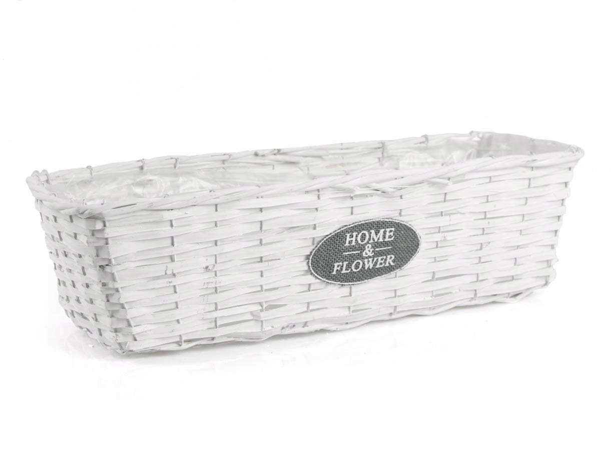 

Prostokątny Koszyk Wiklinowy Na Balkon 51x20x15 cm