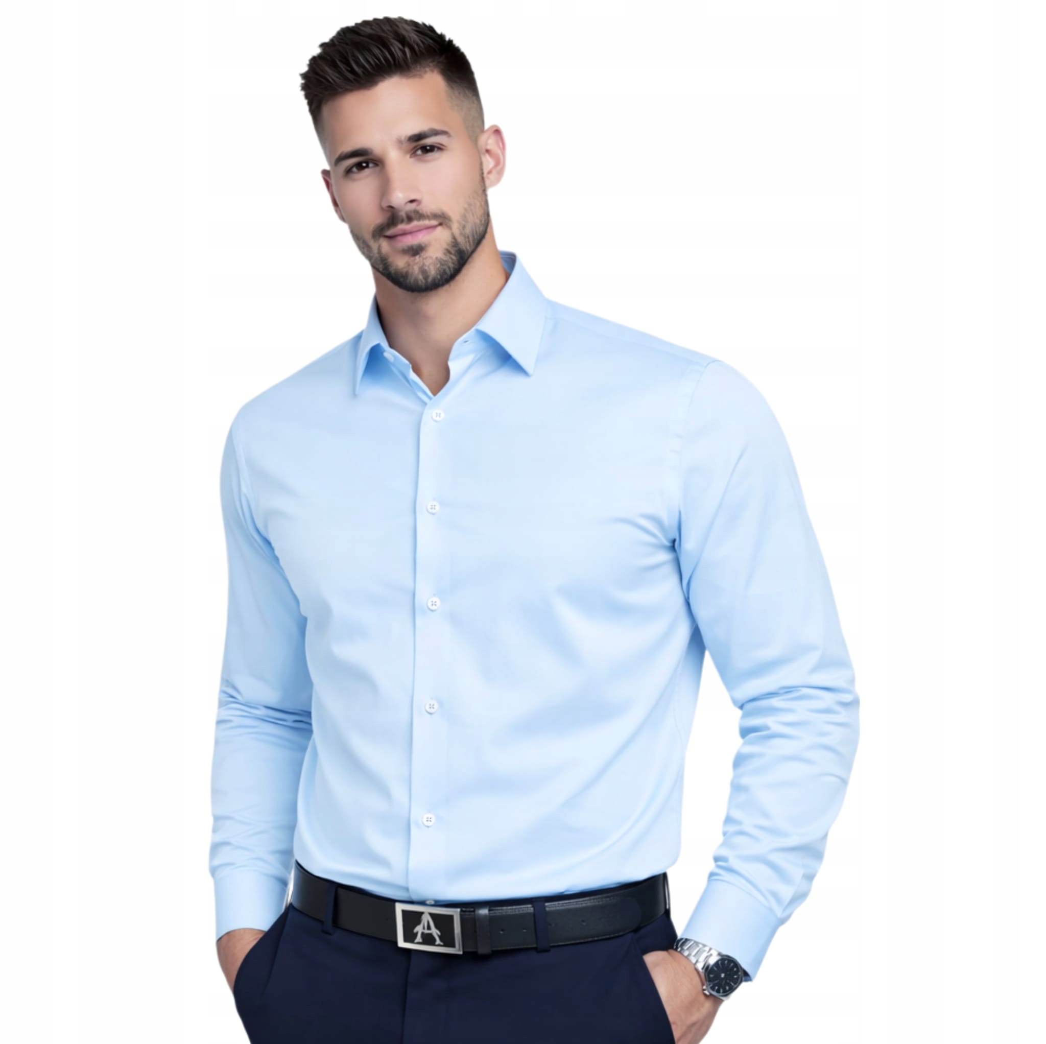 Pánská košile Regular Modrá Lavier – elegantní bavlněná vel.