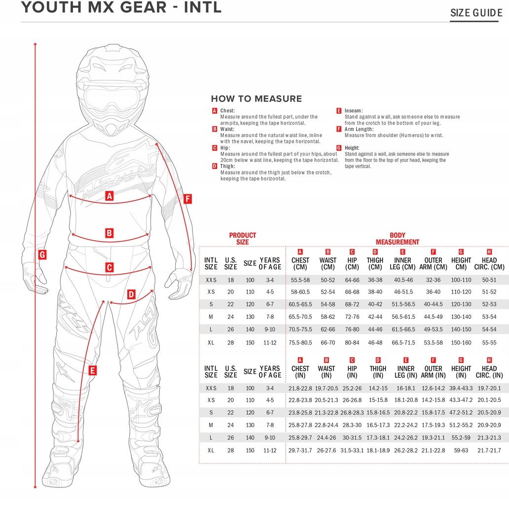 Spodnie cross enduro dziecięce Alpinestars Youth Racer Ocurii black red 22 Rozmiar S