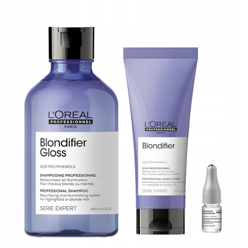 Loreal Blondifier Gloss šampon 300 ml kondicionér 200 Ml Aminexil Advanced