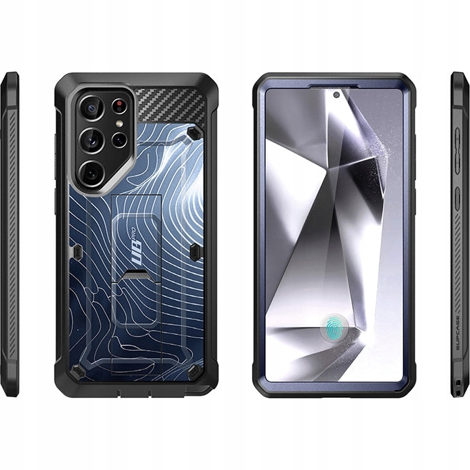 Pouzdro Supcase pro Galaxy S24 Ultra, ochrana displeje, stylové pouzdro se stojánkem