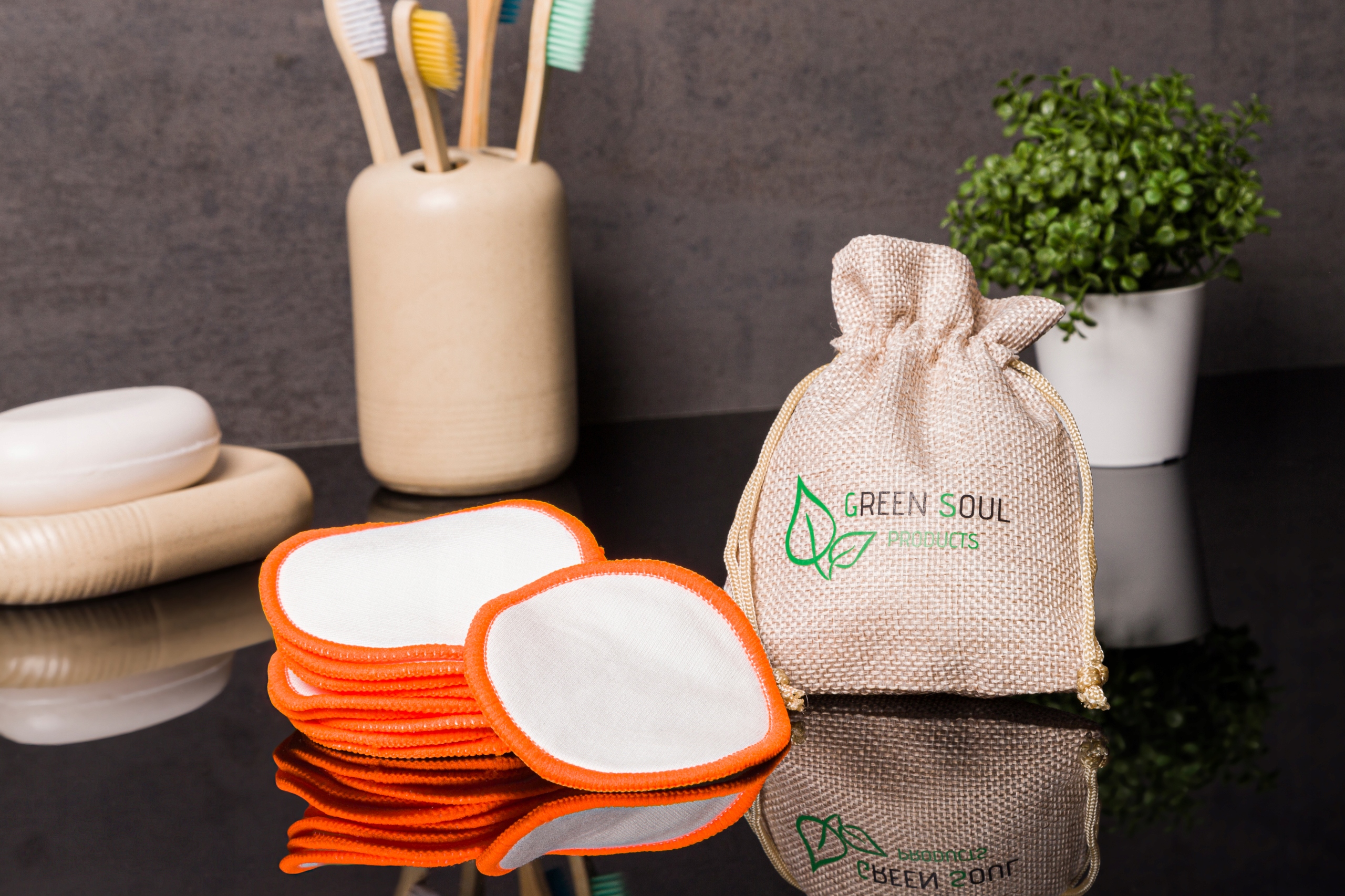 Wielorazowe płatki kosmetyczne pomarańczowe 10 szt Marka inna marka