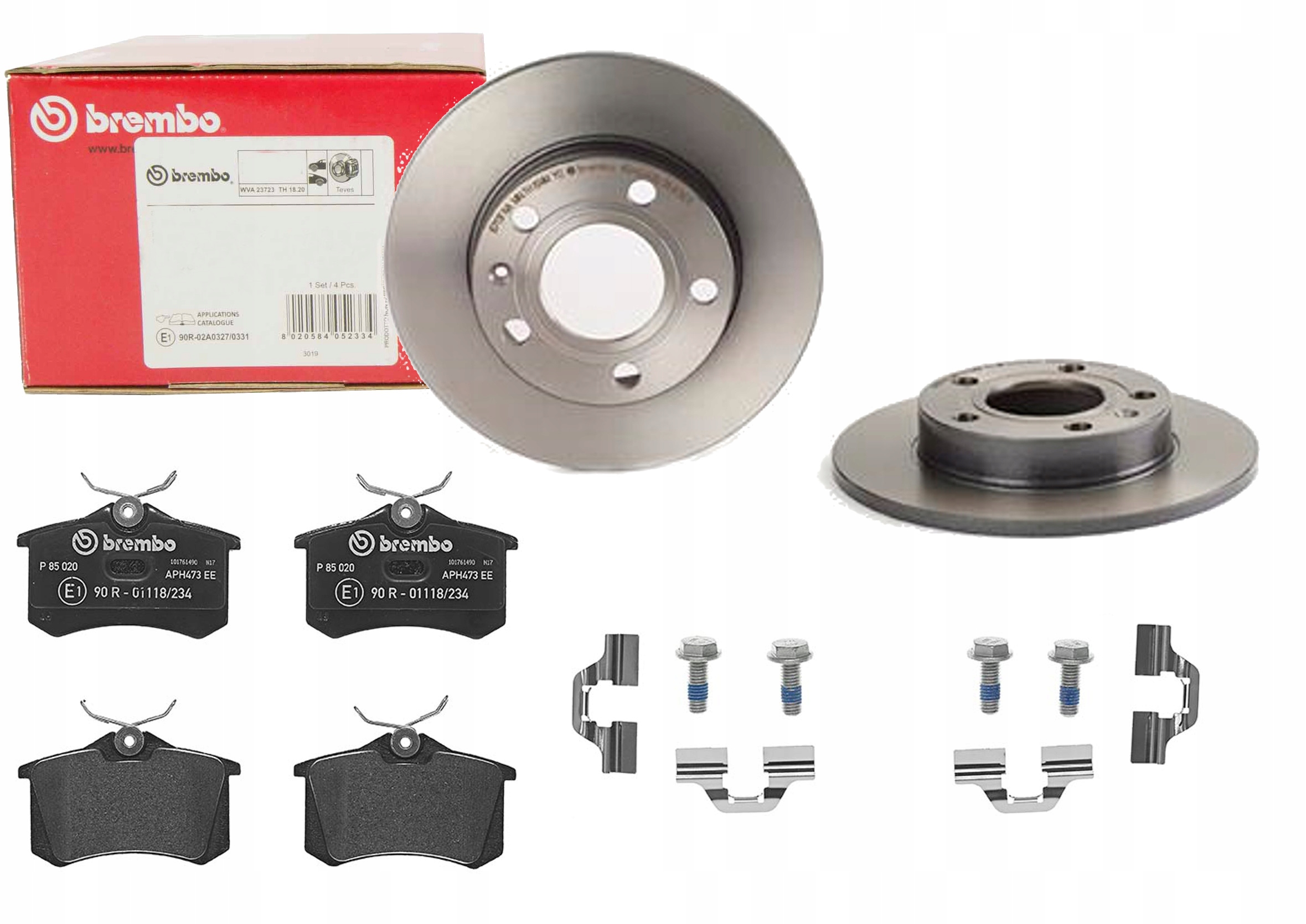 

Brembo Tarcze Klocki Tył Tylne Do Audi A4 B6 245MM