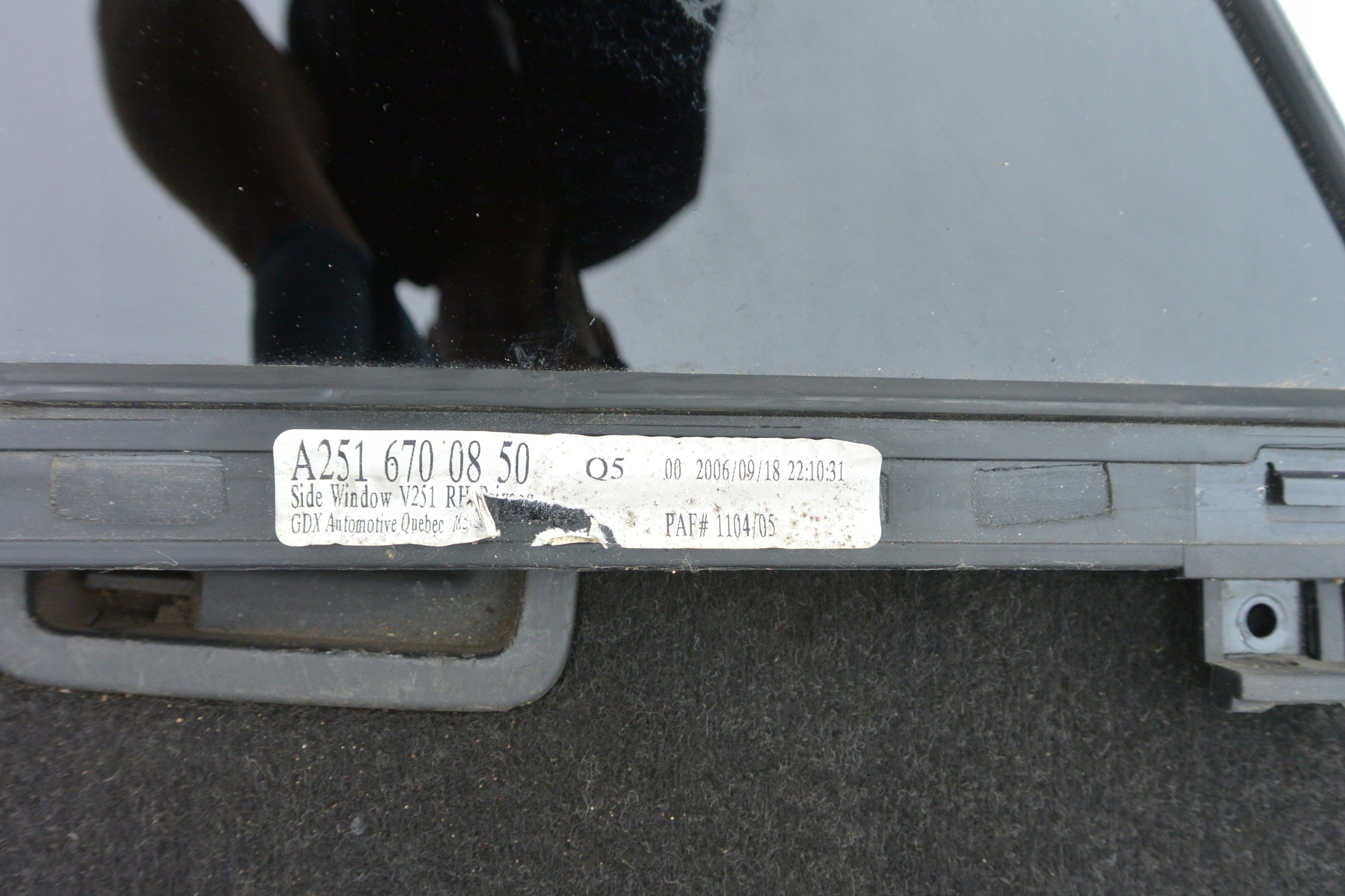 window bodywork right left rear part MERCEDES R W251