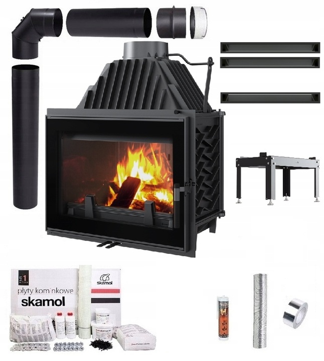 Krbová Vložka Litinová Zosia 12 Ekodesignová Sada Trubky Lufty Desky