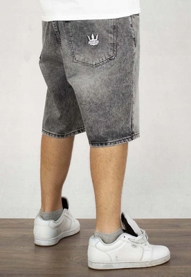 Kraťasy Jigga Wear Crown black washed white