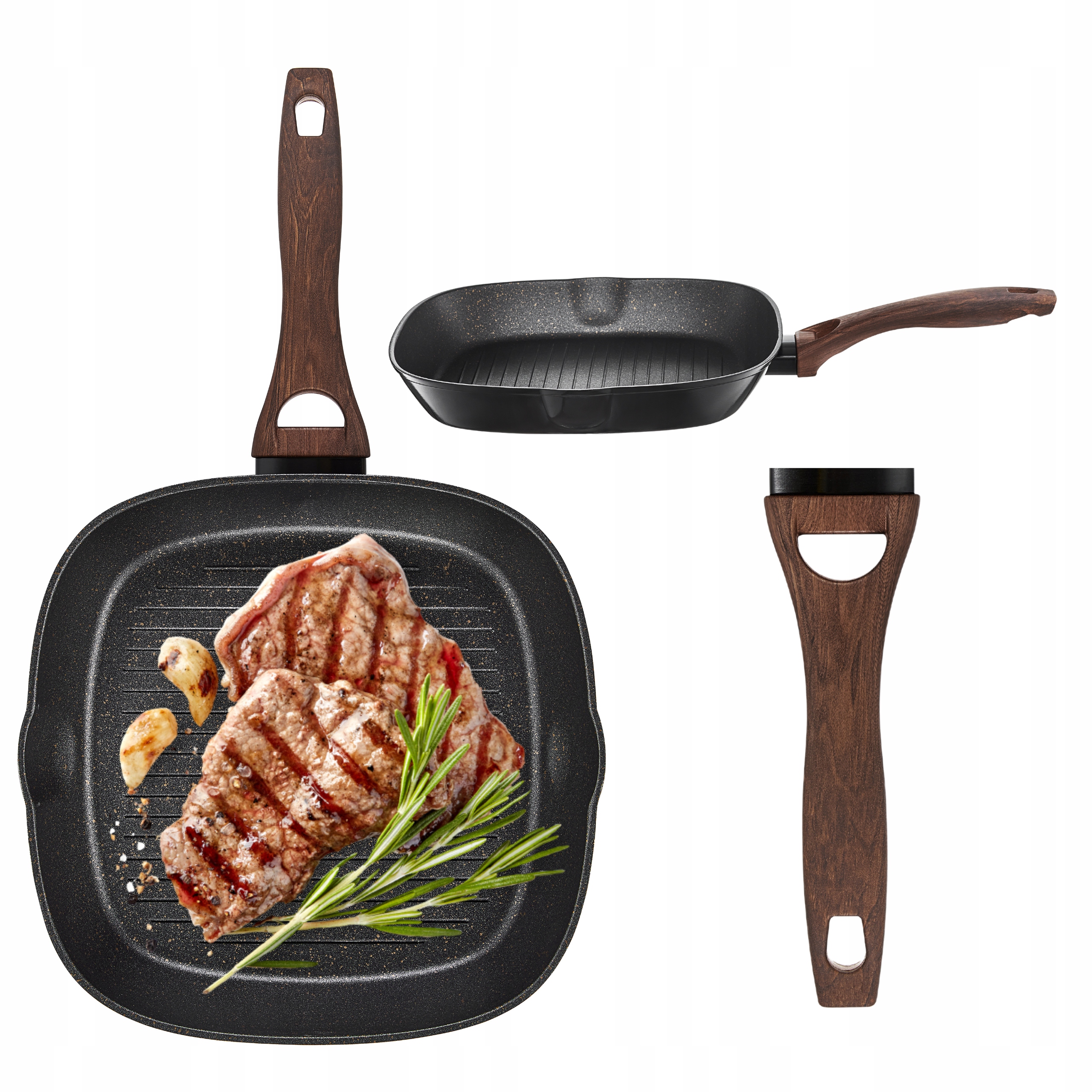 

Patelnia Grillowa Indukcja 26CM Ambition Aluminium