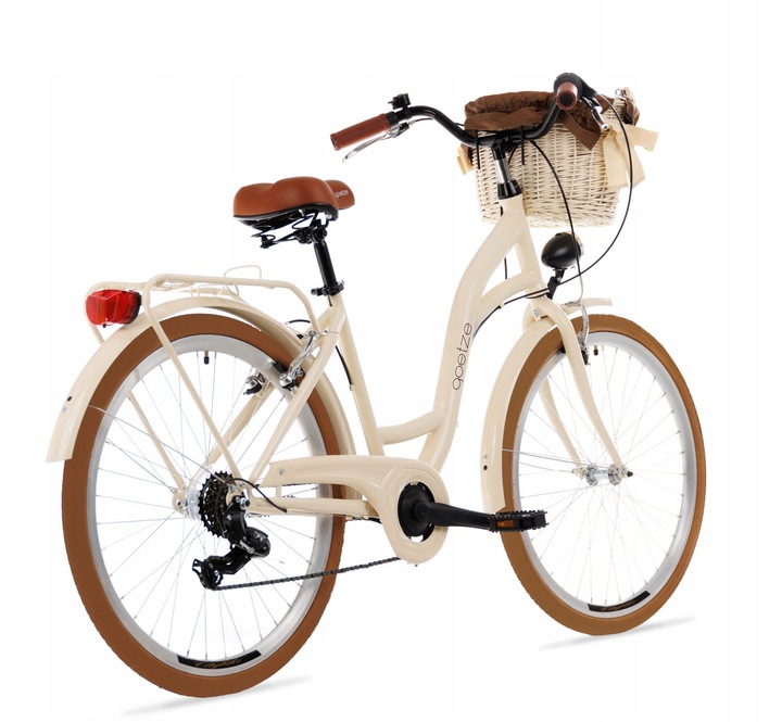 DAMSKI ROWER MIEJSKI 26 LEKKI DAMKA 6 SHIMANO KOSZ Model Catherina7SP26Pistacja