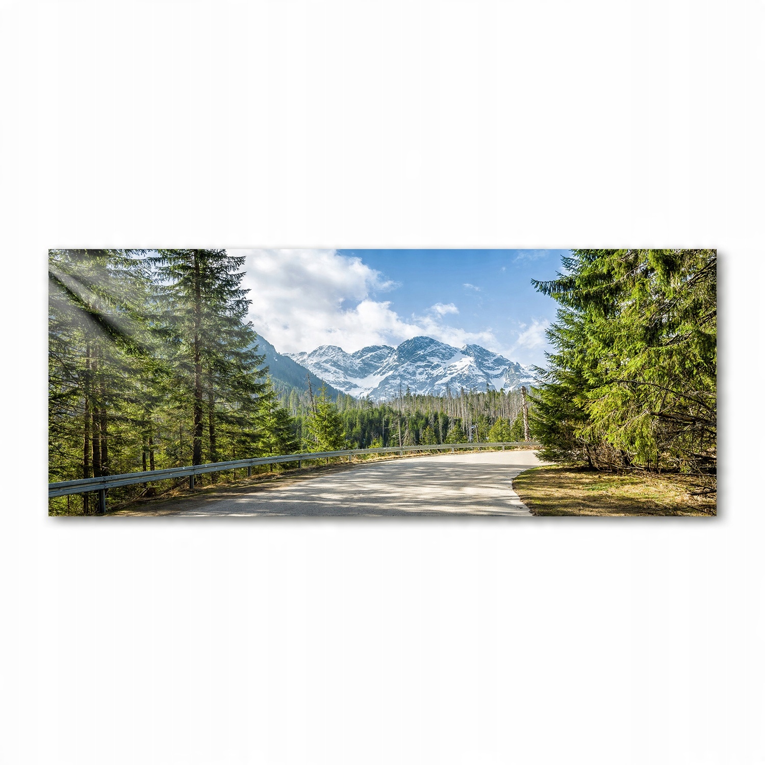 

Foto obraz na szkle akrylowym Droga Tatry 125x50cm