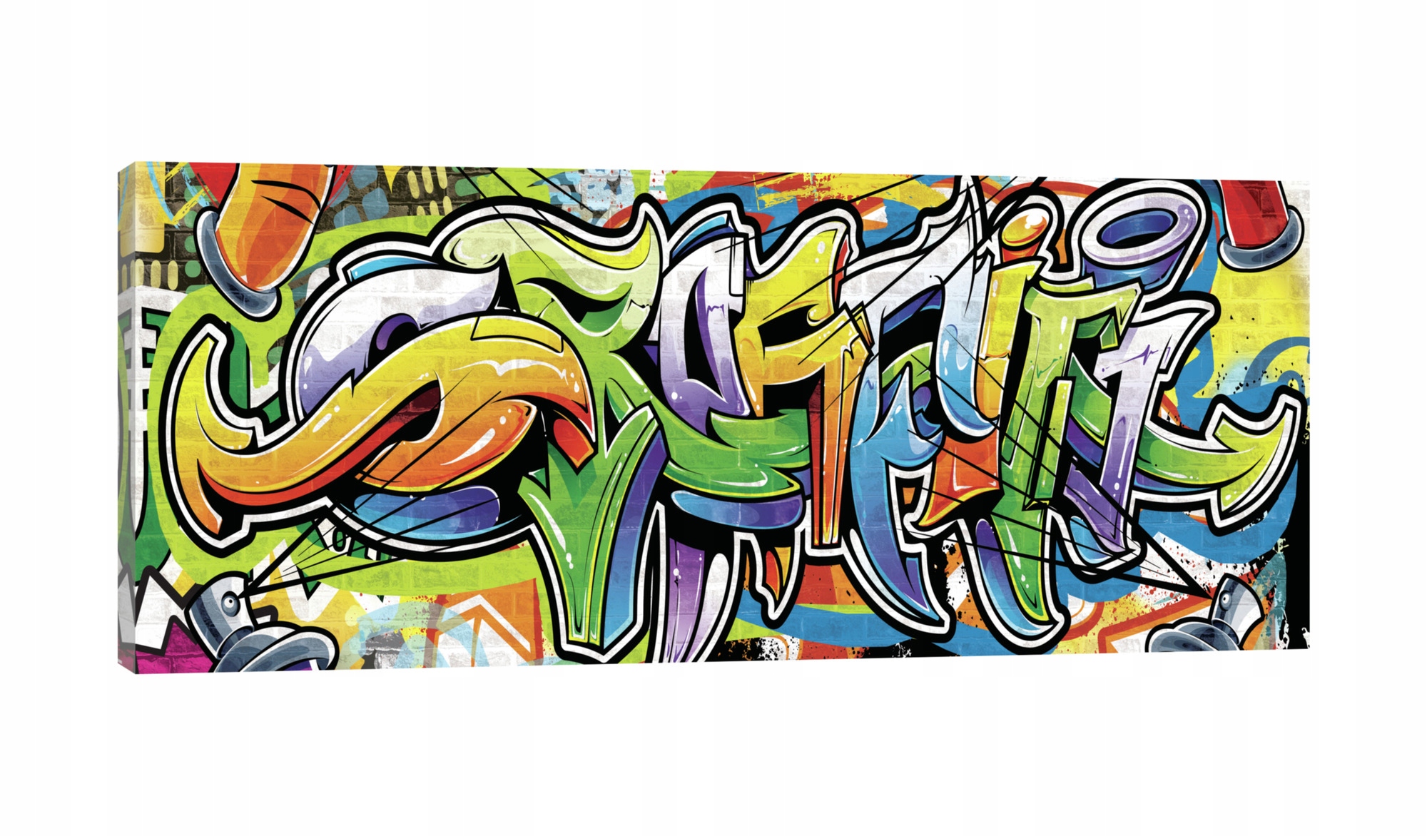 Obraz Graffiti 3D pro děti na plátně 145x45