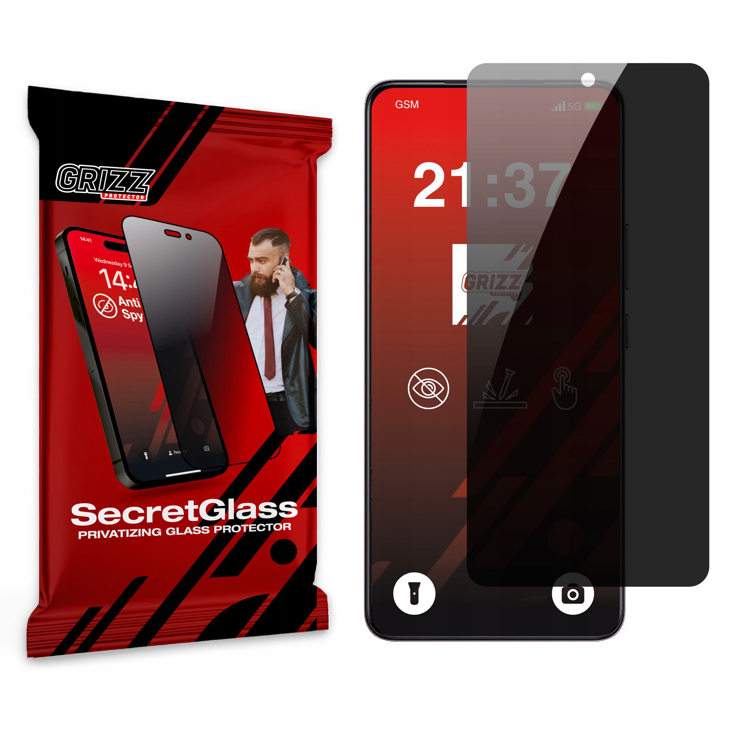 Prywatyzujące szkło ochronne do Vivo V50 Lite 5G