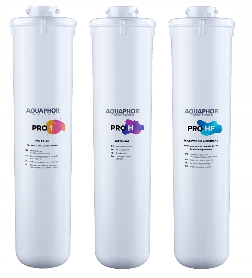 Komplet wkładów do filtra wody Aquaphor Eco H Pro 3 szt Pro 1 Pro H Pro Hf