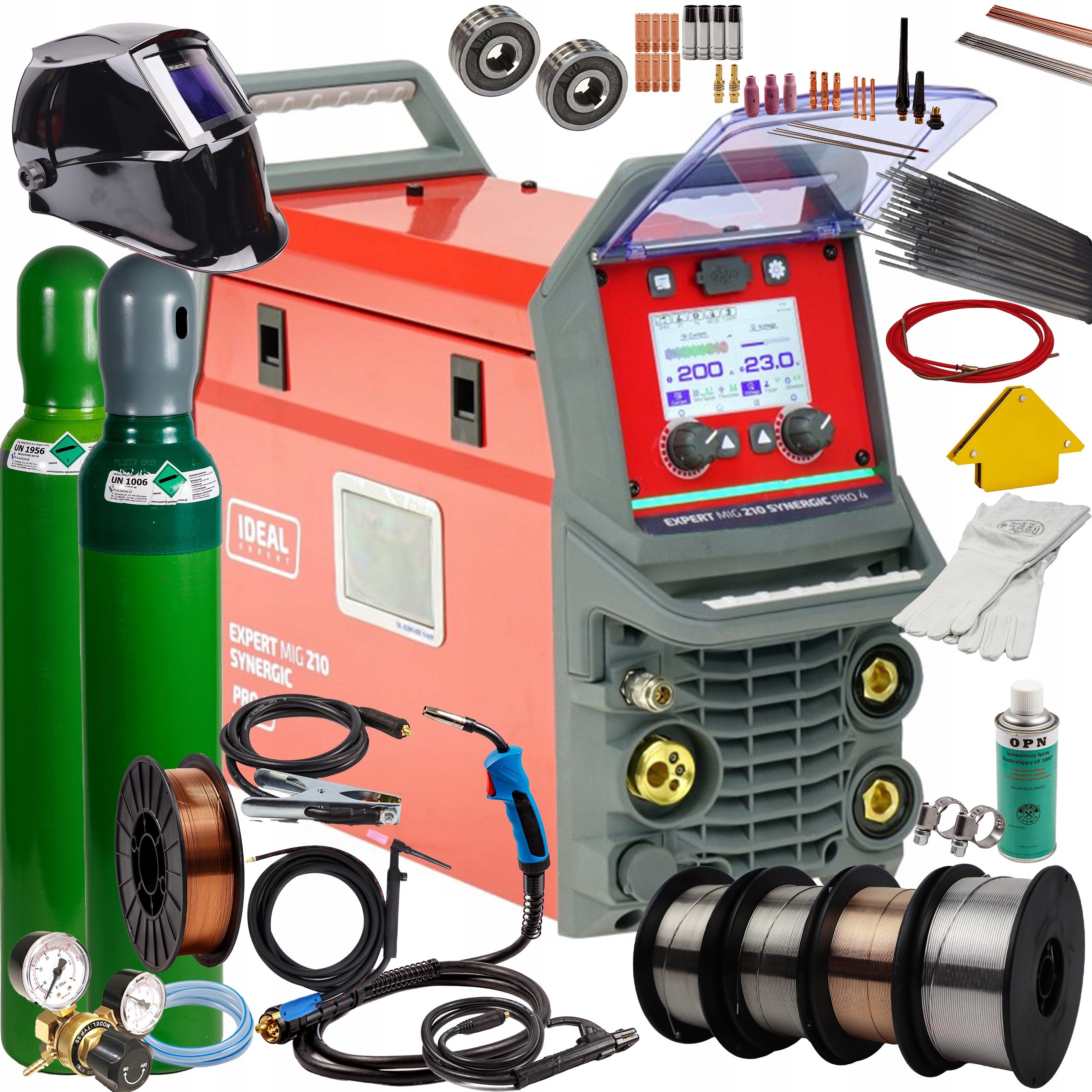 Spawarka Migomat 200A Mig Mma Tig Expert 210 Synergia Pro4 Ideal zestaw 2