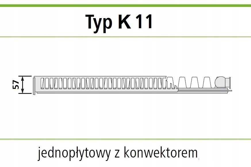 GRZEJNIK TERMOTEKNIK C11 400x400 C 11 Boczny Sposób podłączenia boczne