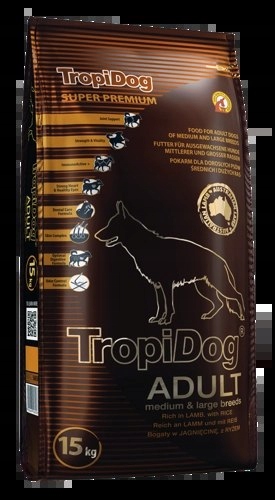 Tropidog Premium Adult Medium & Large Breed Jehněčí s rýží 15