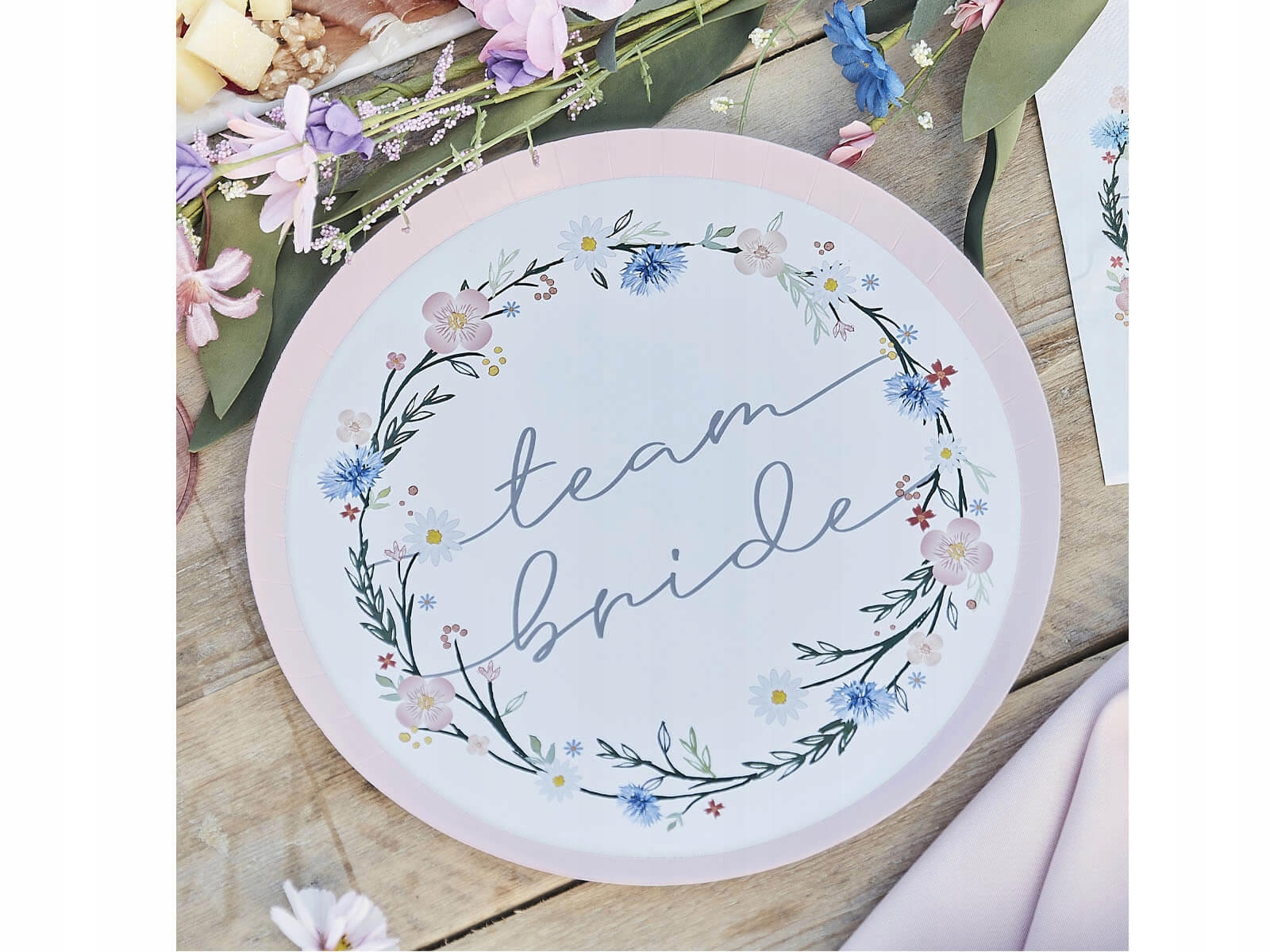 

Talerzyki papierowe Team Bride Boho 25 cm 8 szt.