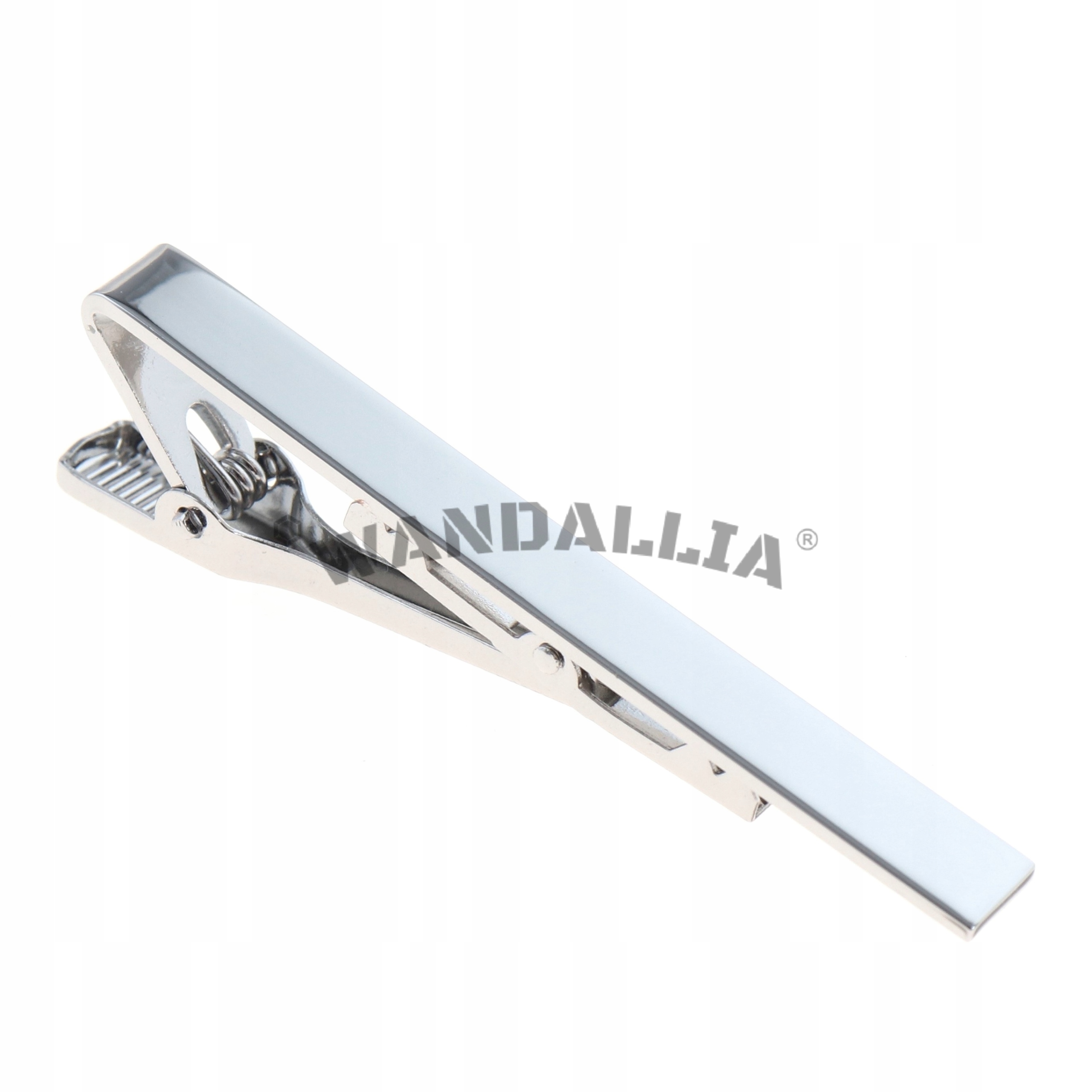 WANDALLIA Spinka do Krawata SP-KR-86 Klasyczna Srebrna dł.5.8cm Marka Wandallia