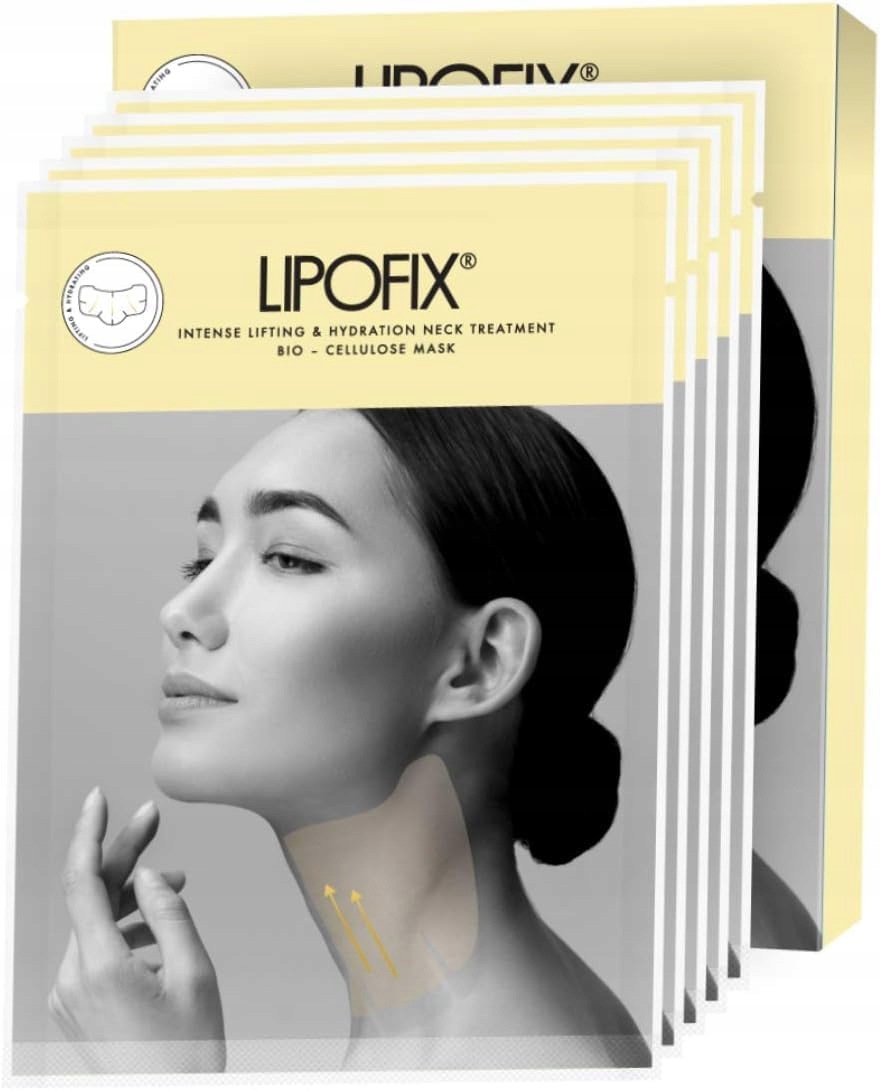 Lipofix masky zpevňující krk a bradu kolagen hydratace 5ks