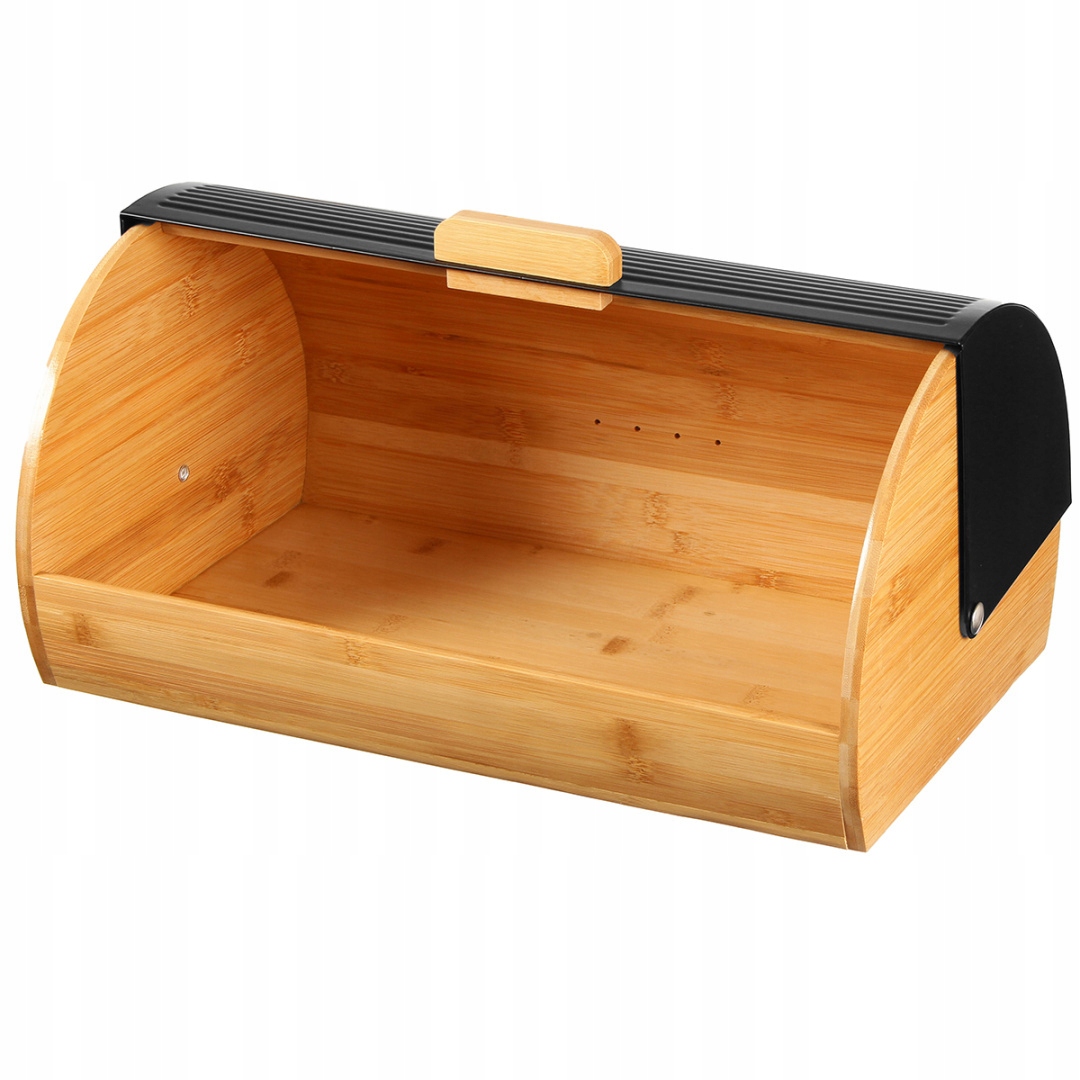 CHLEBAK BAMBUSOWY POJEMNIK NA PIECZYWO 2737 Kolor czarny