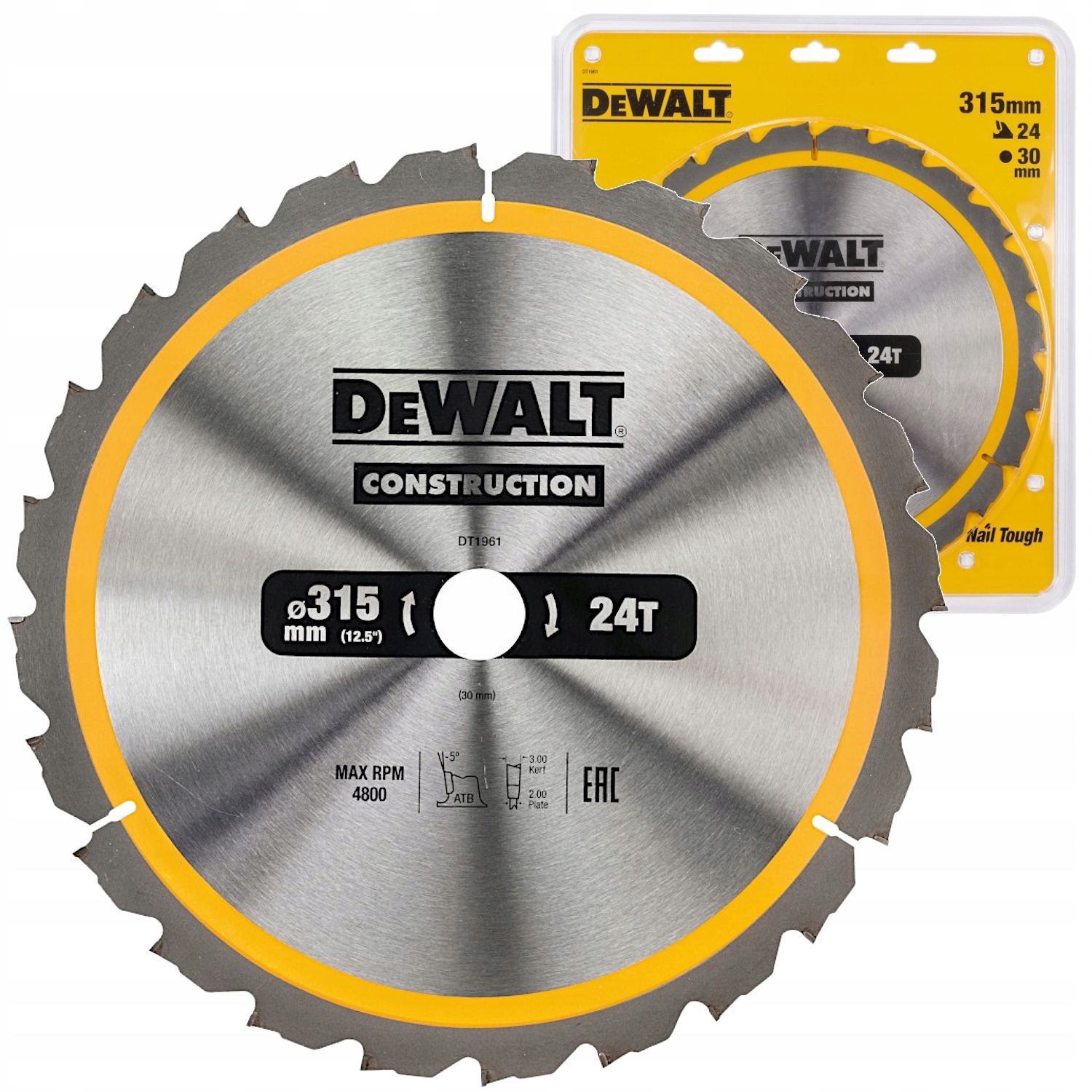Dewalt Tarcza pilarska do drewna 315 x 30mm DT1961