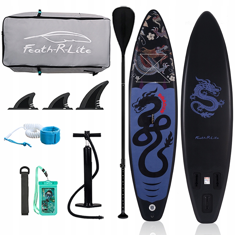 DESKA SUP DO PŁYWANIA POMPOWANA DMUCHANA STAND UP PADDLE Z WIOSŁEM 335CM PL
