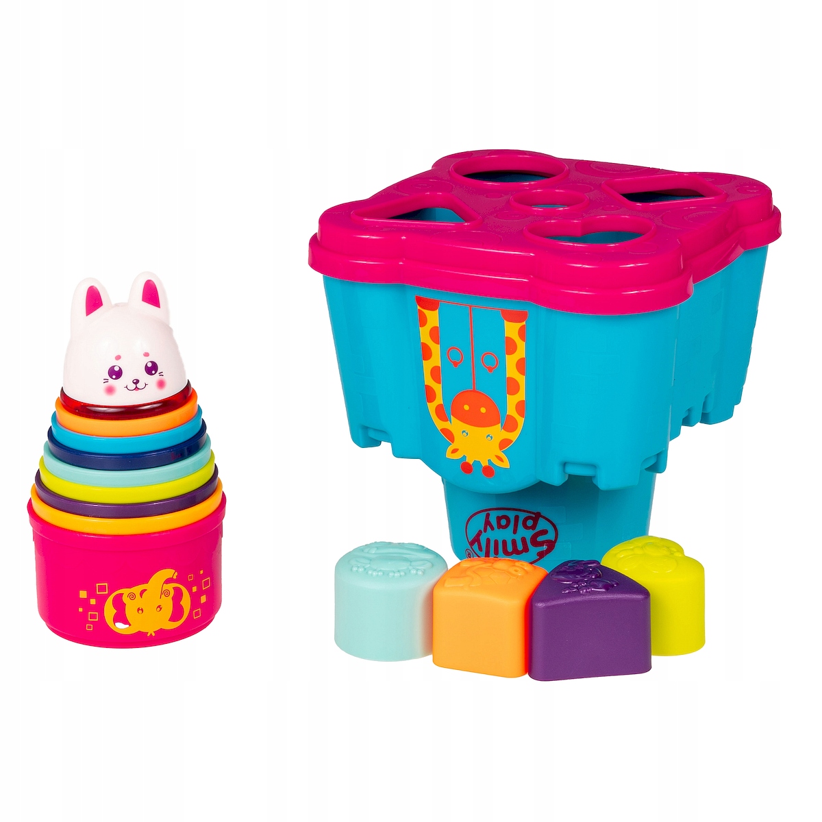 

Smily Play Zamek króliczka sorter piramidka 58cm