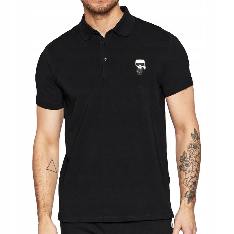 Karl Lagerfeld Pánská Polokošile Logo Černá velikost M