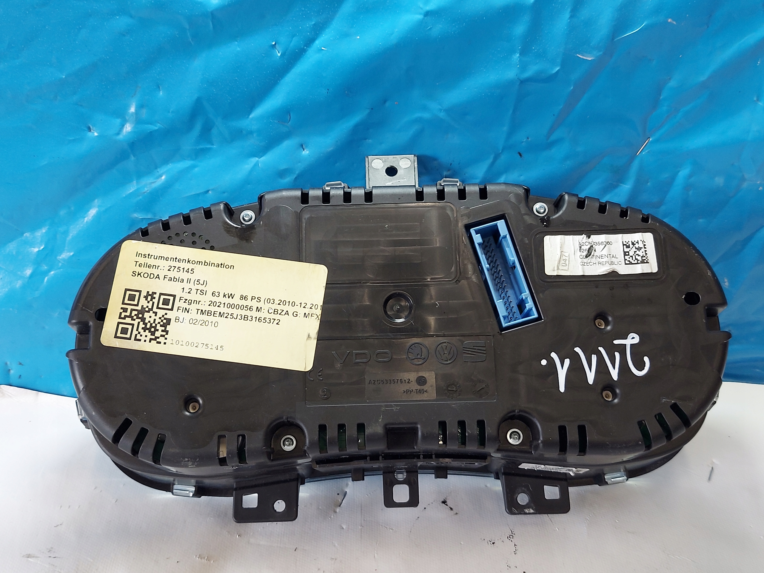 dials clock SKODA FABIA II 1.2 TSI A2C5335634B